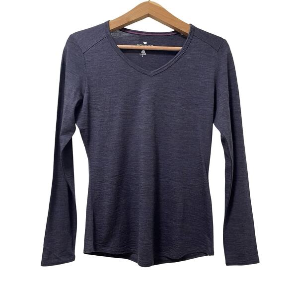 Segments Womens 100% Merino Wool Base Layer Top Size S Purple Outdoor Hiking - Picture 1 of 7